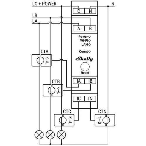 Plug In Shelly 1/3 Phase Meter 