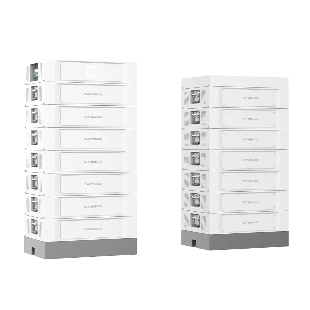 Dyness-STACK-100-512-kWh-twee-modulaire-systemen-voorkant.webp